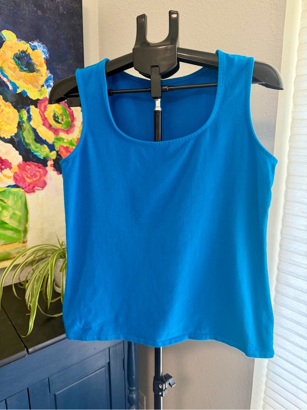 Coldwater Creek Blue Turquoise Sleeveless Tank Top Size M